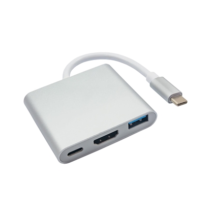 Pilt AKYGA HUB USB TYPE C/USB 3.0/USB C/HDMI AK-AD-57