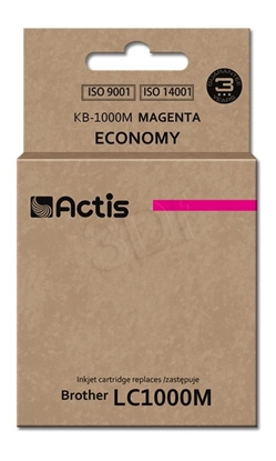 Attēls no Actis KB-1000M Ink (replacement for Brother LC1000M/LC970M; Standard; 36 ml; magenta)