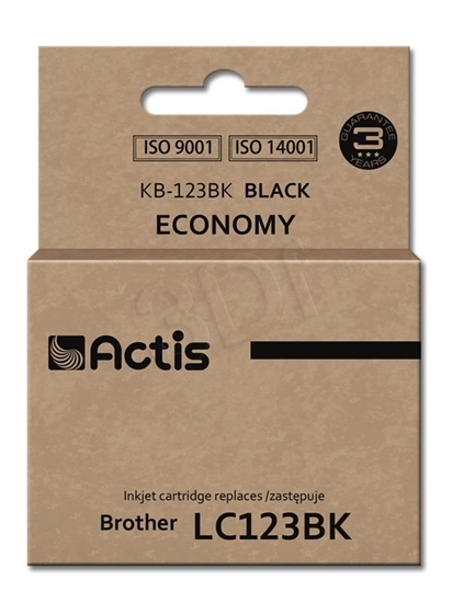 Изображение Actis KB-123Bk ink (replacement for Brother LC123BK/LC121BK; Standard; 10 ml; black)