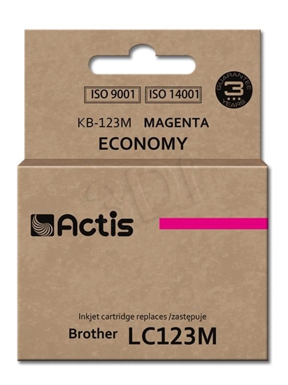 Picture of Actis KB-123M ink (replacement for Brother LC123M/LC121M; Standard; 10 ml; magenta)