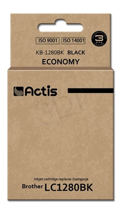 Изображение Actis KB-1280BK ink (replacement for Brother LC1280Bk; Standard; 60 ml; black)