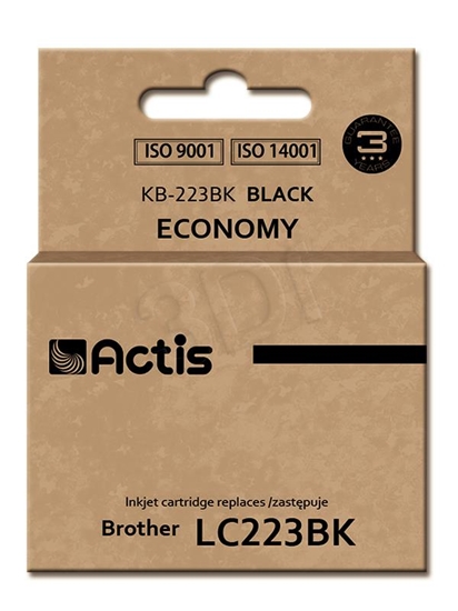 Изображение Actis KB-223BK ink (replacement for Brother LC223BK; Standard; 16 ml; black)