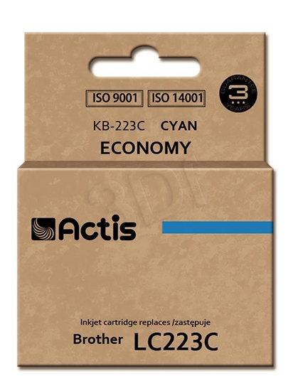 Picture of Actis KB-223C ink (replacement for Brother LC223C; Standard; 10 ml; cyan)