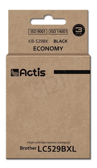 Изображение Actis KB-529BK ink (replacement for Brother LC529Bk; Standard; 58 ml; black)