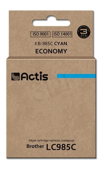Picture of Actis KB-985C Ink cartridge (replacement for Brother LC985C; Standard; 19,5 ml; cyan)