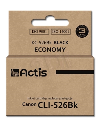 Изображение Actis KC-526Bk Ink Cartridge (replacement for Canon CLI-526BK; Standard; 10 ml; black)