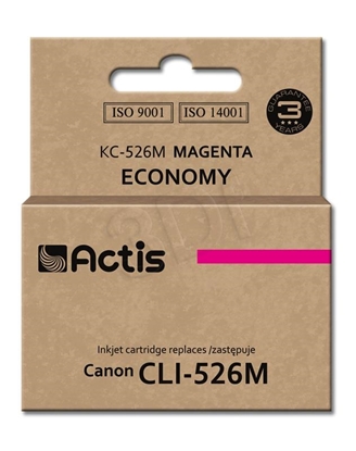 Attēls no Actis KC-526M Ink Cartridge (replacement for Canon CLI-526M; Standard; 10 ml; magenta)