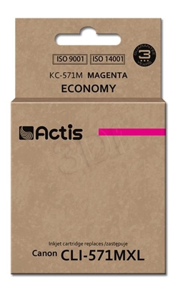 Изображение Actis KC-571M ink (replacement for Canon CLI-571M; Standard; 12 ml; magenta)