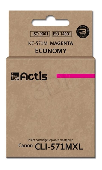Picture of Actis KC-571M Ink (replacement for Canon CLI-571M; Standard; 12 ml; magenta)