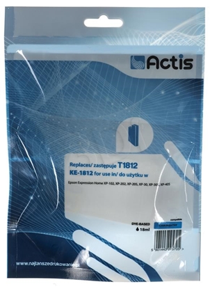 Attēls no Actis KE-1812 ink (replacement for Epson T1812; Standard; 15 ml; cyan)