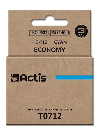 Изображение Actis KE-712 ink (replacement for Epson T0712/T0892/T1002; Standard; 13.5 ml; cyan)