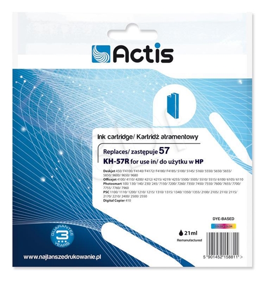 Изображение Actis KH-57R ink for HP printer; HP 57 C6657AE replacement; Standard; 18 ml; color