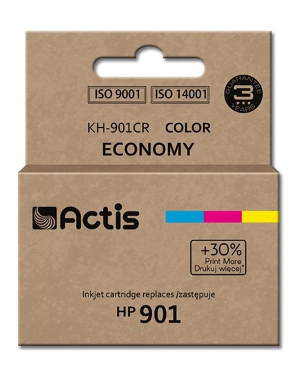 Picture of Actis KH-901CR ink for HP printer; HP 901XL CC656AE replacement; Standard; 18 ml; color