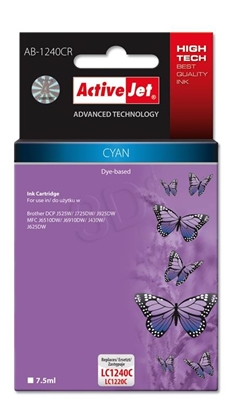 Изображение Activejet AB-1240CR ink (replacement for Brother LC1220C/LC1240C; Premium; 7.5 ml; cyan)