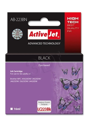 Picture of Activejet AB-223BN ink (replacement for Brother LC223Bk; Supreme; 16 ml; black)