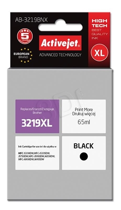 Изображение Activejet AB-3219BNX Ink cartridge (replacement for Brother LC3219Bk XL; Supreme; 65 ml; black)