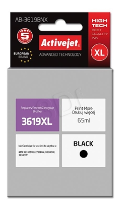 Изображение Activejet AB-3619BNX ink (replacement for Brother LC3619Bk XL; Supreme; 65 ml; black)