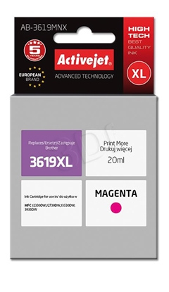 Attēls no Activejet AB-3619MNX ink (replacement for Brother LC3619M XL; Supreme; 20 ml; magenta)