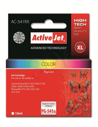 Attēls no Activejet AC-541RX Ink (replacement for Canon CL-541XL; Premium; 18 ml; color)