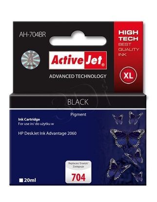 Attēls no Activejet AH-704BR Ink Cartridge (replacement for HP 704 CN692AE; Premium; 20 ml; black)