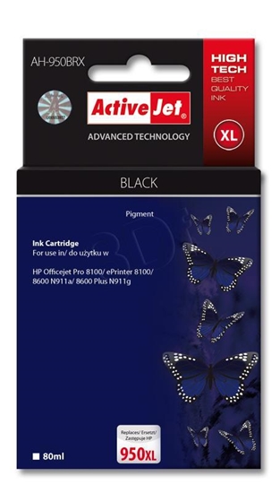 Picture of Activejet AH-950BRX ink (replacement for HP 950XL CN045AE; Premium; 80 ml; black)