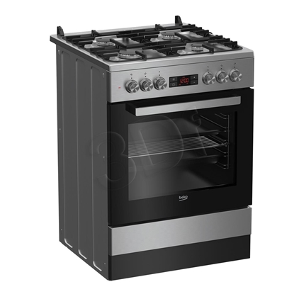 Picture of Beko FSM 62332 DXT Freestanding cooker Stainless steel Gas A