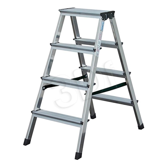 Picture of Krause Dopplo double-sided step ladder silver