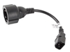 Picture of Lanberg CA-C14E-10CC-0018-BK power cable Black C14 coupler
