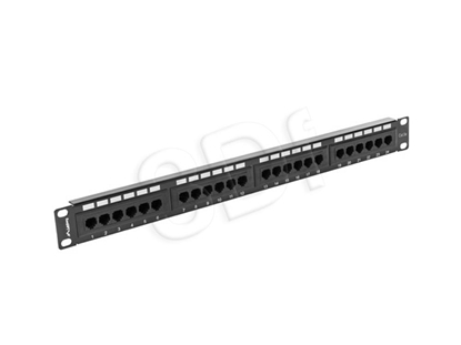 Изображение Lanberg patch panel 24 port 1U Cat.5e UTP Black PPU5-1024-B