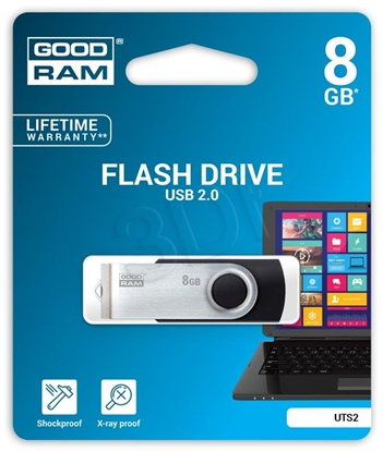 Attēls no Goodram UTS2 USB flash drive 8 GB USB Type-A 2.0 Black,Silver