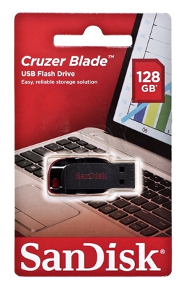 Attēls no SanDisk Cruzer Blade USB flash drive 128 GB USB Type-A 2.0 Black, Red