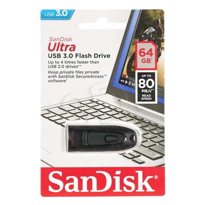 Attēls no Sandisk Ultra USB flash drive 64 GB USB Type-A 3.2 Gen 1 (3.1 Gen 1) Black