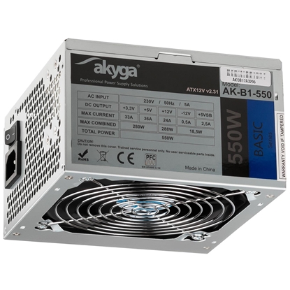 Изображение Akyga AK-B1-550 power supply unit 550 W 20+4 pin ATX ATX Grey