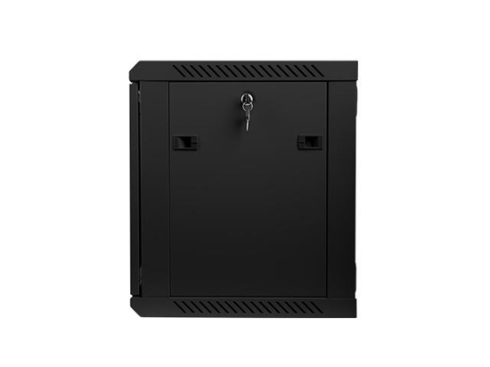 Picture of Lanberg 19'' wall-mounted installation cabinet 9U 600x450mm black (glass door)