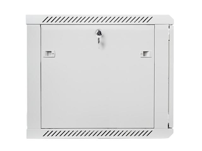 Attēls no Lanberg wall-mounted installation rack cabinet 19'' 9U 600x450mm gray (glass door)