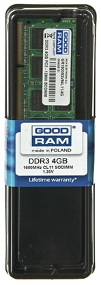 Attēls no Goodram 4GB DDR3 memory module 1600 MHz