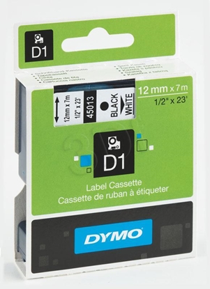 Attēls no DYMO D1 Standard - Black on White - 12mm