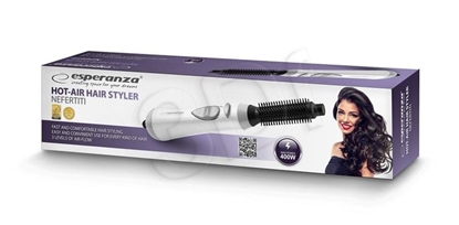 Attēls no Esperanza EBL001W hair styling tool Hot air brush Warm Black,White 1.6 m 400 W