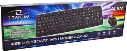 Attēls no TITANUM TK106 keyboard Mouse included USB Black