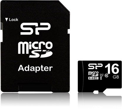 Picture of Silicon power 16 GB, MicroSDHC, Flash memory class 10, SD adapter