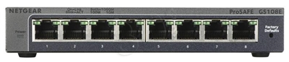 Picture of Netgear GS108E Managed Gigabit Ethernet (10/100/1000) Black
