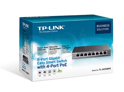 Attēls no TP-LINK 8-Port Gigabit Easy Smart Switch with 4-Port PoE