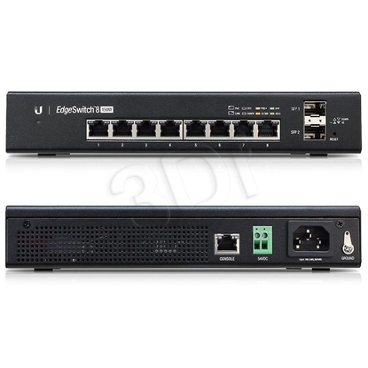 Изображение Ubiquiti Networks EdgeSwitch 8 Managed Gigabit Ethernet (10/100/1000) Black Power over Ethernet (PoE)