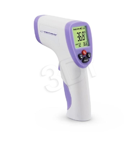 Picture of Esperanza ECT002 digital body thermometer Remote sensing thermometer Purple, White Ear, Forehead, Oral, Rectal, Underarm Buttons