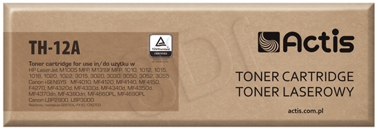 Picture of Actis TH-12A Toner (replacement for HP 12A Q2612A, Canon FX-10, Canon CRG-703; Standard; 2000 pages; black)