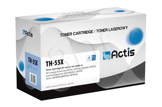 Picture of Actis TH-55X toner (replacement for HP 55X CE255X, Canon CRG-724H; Standard; 12500 pages; black)