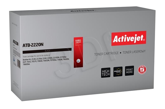Picture of Activejet ATB-2220N Toner (Replacement for Brother TN-2220, TN2220/TN-2010, TN2010; Supreme; 2600 pages; black)