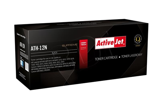 Изображение Activejet ATH-12N toner (replacement for HP 12A Q2612A, Canon FX-10, Canon CRG-703; Supreme; 2300 pages; black)