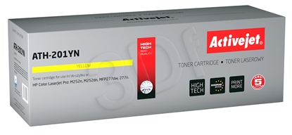 Picture of Activejet ATH-201YN toner for HP printer HP 201A CF402A CRG045 replacement; Supreme; 1400 pages; yellow