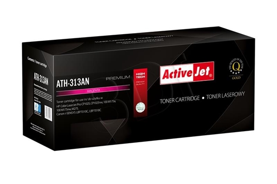 Picture of Activejet ATH-313AN Toner (replacement for Canon, HP 126A CRG-729M, CE313A; Premium; 1000 pages; magenta)